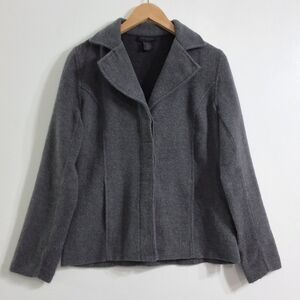 Express World Brand Vintage Women's Grey Wool Blend Jacket, Size 9/10